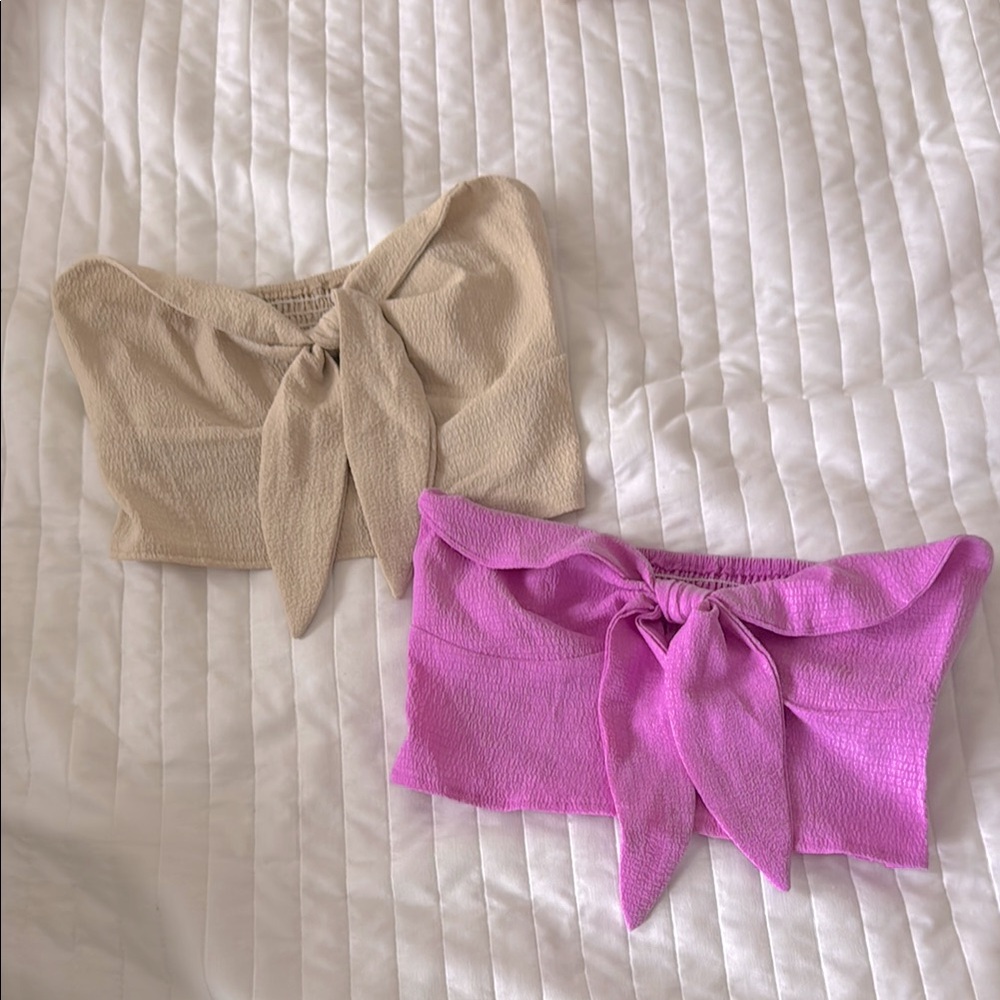 Cropped Tube Top Set
